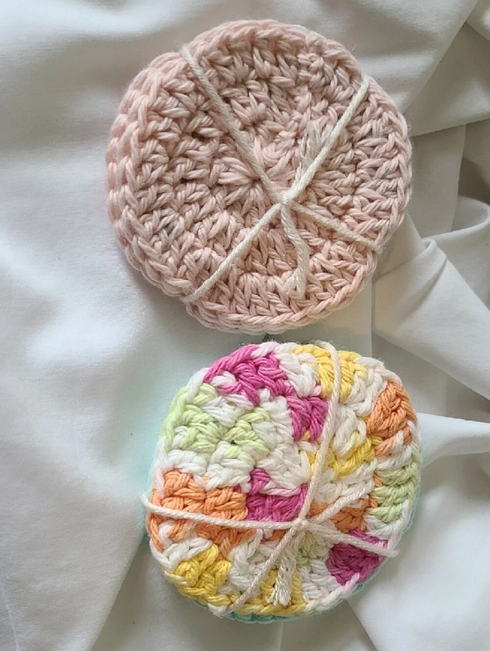 Handmade Crochet Cotton Face Rounds Set Of 6 By Grey Dove Creations